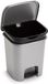 Plasticforte Pedaalemmer - zilver - 7,5 liter - 24x22x25 cm - kunststof - afvalbak