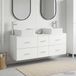 Maison Exclusive - Ensemble de 3 meubles de salle de bain, blanc, 129 x 41 x 80 cm
