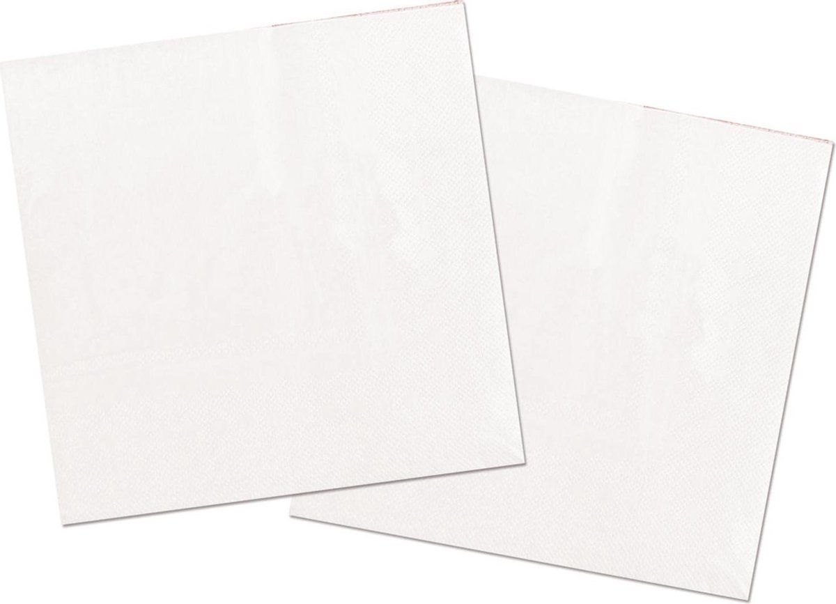 Folat Servetten van papier 33 x 33 cm wit - 20 stuks