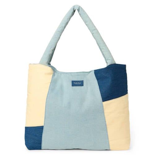 Studio Noos luiertas Denim Patchwork Mom Bag blauw