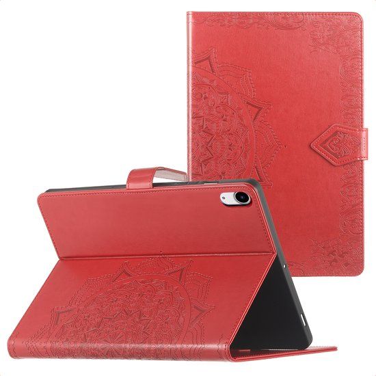 imoshion Tablet Hoes - Geschikt voor Apple iPad 11 2025 A16 / iPad 10e generatie (2022) 10.9 inch - Mandala tablet Bookcase - Rood