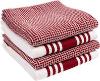 KAF Home Set van 4 keukendoeken, absorberend, duurzaam en zacht, perfect voor keukengerei en het drogen van servies, katoen, wijn