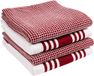 KAF Home Set van 4 keukendoeken, absorberend, duurzaam en zacht, perfect voor keukengerei en het drogen van servies, katoen, wijn