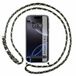Transparante Apple Transparante beschermhoes voor iPhone 16 Pro (6,3 inch), met koord in groen/goud