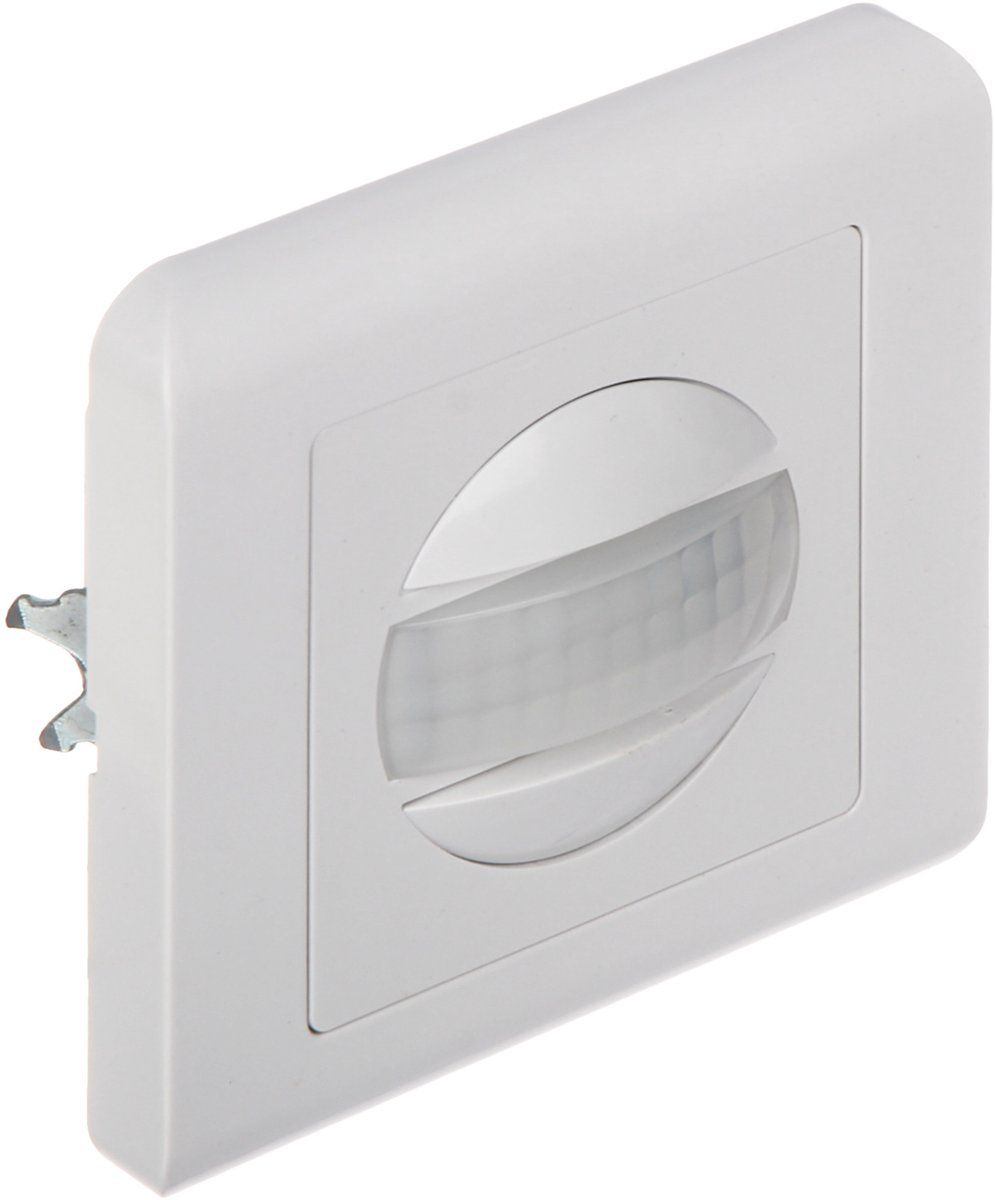 ORNO PIR Bewegingsmelder Inbouw - Bewegingssensor met 160 ° Detectie - Bewegingsdetector voor Wand inbouw - IP20 - Tweedraads - 60mm inbouw - Wit