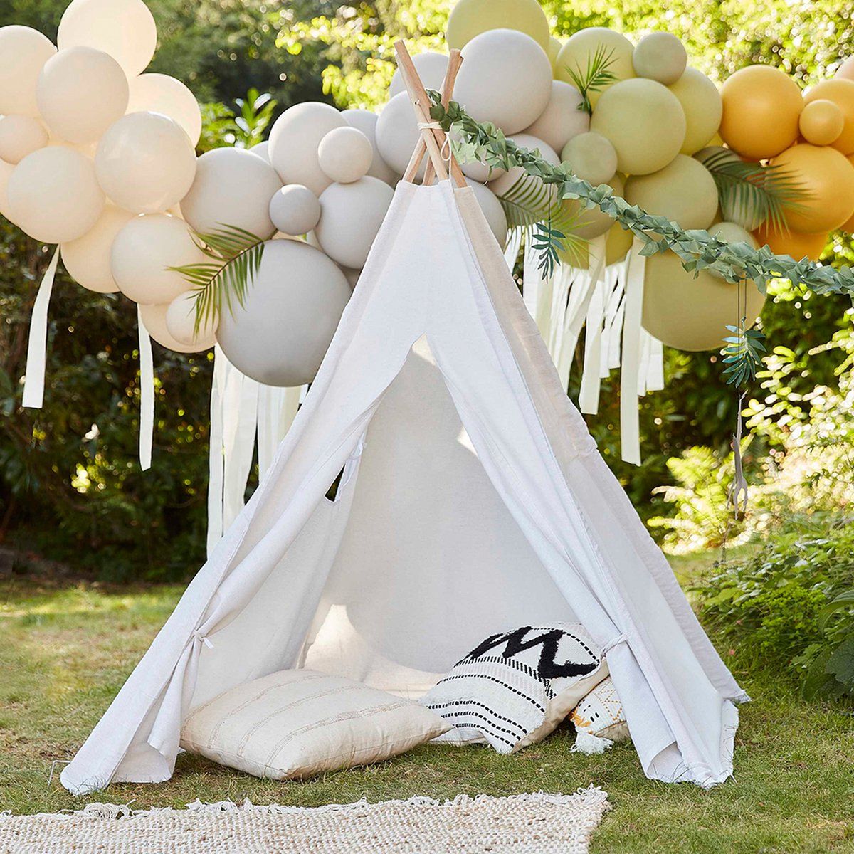 Ginger Ray Tipi Speeltent - Jungle - Wit - Polyester - 2023