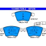 ATE Kit de plaquettes de frein, frein à disque 13.0460-7236.2 Vw 7h0 698 151