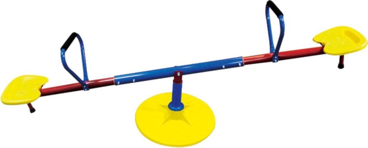 Paradiso Toys Wipplank in Metalen Kader, Kunststof, Geel