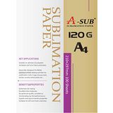 A-SUB Sublimatiepapier A4, 210x297mm, 100 vellen, 120 g/m², Compatibel met EPSON, SAWGRASS, RICOH, BROTHER Sublimatieprinters