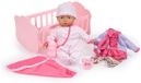 Bayer Design Anna Cozy Set Babypop met wieg, extra kleding, deken, babyfles, fopspeen