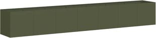 vidaXL Plantenbak 280x40x40 cm Koudgewalst Staal Olijfgroen