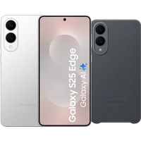 Samsung Galaxy S25 Edge 256GB Silver 5G + Black Back Cover