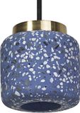 Osram Decor Terrazzo lampe suspendue décorative avec accents dorés, 100mm, avec douille GU10, bleu