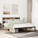 Maison Exclusive Lit en métal design, finition chêne fumé, sans matelas, dimensions 135x190 cm