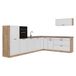 Vicco Hoekkeuken "R-Line", Wit landelijk/Goudkleurig Eiken 327 x cm