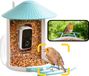 Birdfy Feeder 1 - Smart Birdhouse with Camera - Solar Powered - AI Bird Recognition - Light Blue