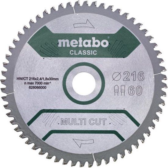 Metabo Accessoires Cirkelzaagblad | Multi Cut Classic | 305x30mm | Z80 FZ/TZ 5° neg/B