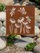 Colonne de rouille Décoration de jardin Fleurs - 40cm Grand Métal résistant aux intempéries