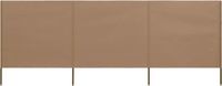 vidaXL - Windscherm - 3-panelen - 400x80 cm - stof - taupe