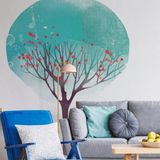Ambiance Sticker Vooraf gelijmd vliesbehang met gigantische muurschilderingen - ABSTRACTE BOOM - 130x120cm