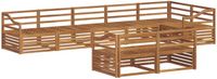 vidaXL - Bank loungeset - 7 zitplekken - Naturel - Massief Acacia Hout
