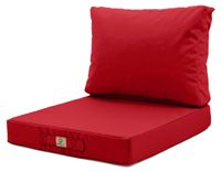 Icecat Coussins pour salon de jardin déhoussable 50x60cm Rouge