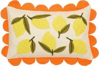 Mica Decorations Lemons Sierkussen - 65 x 45 cm - Katoen - Off-White, Geel, Oranje