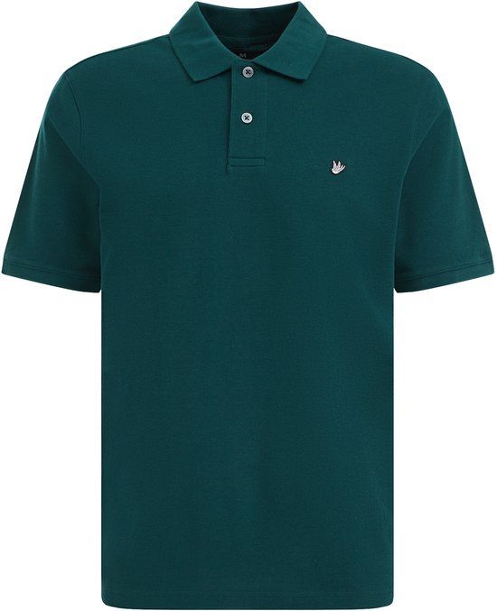 WE Fashion Heren regular fit polo met structuur