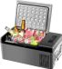 Réfrigérateur de voiture compact, 15 litres, 12V/24V, gris, adapté aux voyages