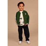 Stains&Stories Rechtvallend Sweatvest - Groen/Wit