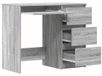 Bureau Design Moderne Bois 90x45x76 cm 2 Tiroirs Couleurs Mélangées