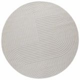 vidaXL Vloerkleed PALMERAS Crème Ø 200 cm Polyester