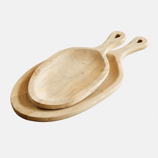 LOBERON Dienblad set van 2 Nolaria bruin
