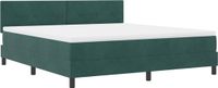vidaXL Boxspringbed met hoofdeinde Donkergroen 180 x 200 cm Fluweel