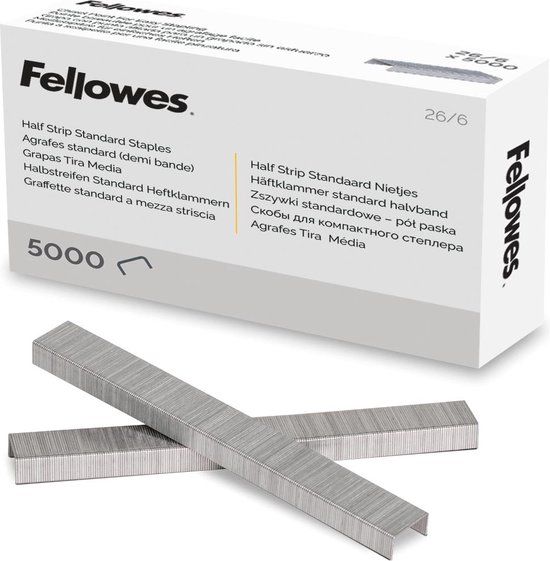 Fellowes Nietjes 26/6 - 5000 stuks - Metaal