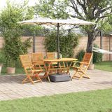 vidaXL Eettafel Set Bruin Massief Acacia Hout