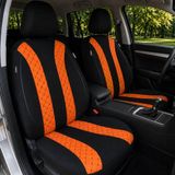 Maat Bremer Sitzbezüge Autostoelhoezen voor VW ID BJ vanaf 2020 – Stoelhoezen voor bestuurder en passagier in Zwart/Oranje