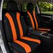 Maat Bremer Sitzbezüge Autostoelhoezen voor VW ID BJ vanaf 2020 – Stoelhoezen voor bestuurder en passagier in Zwart/Oranje