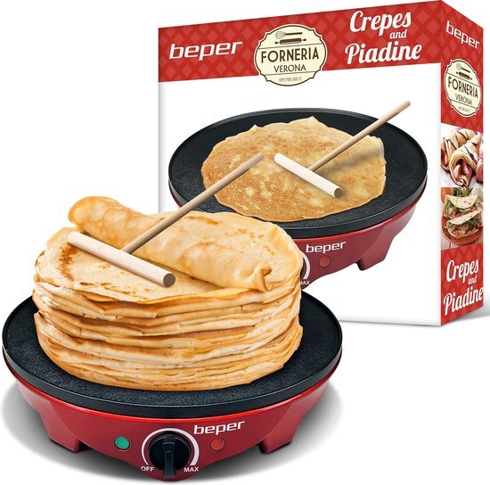 Beper BT.700Y pannenkoekmaker rood