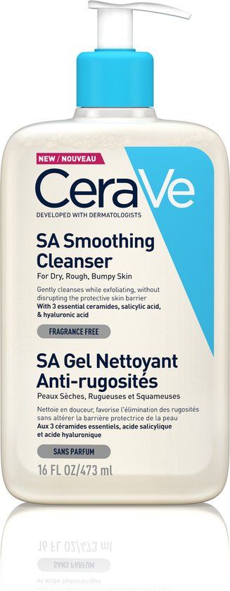 CeraVe SA Anti-Roughness Skin Cleanser - For Dry to Rough Skin - with Salicylic Acid - 473ml