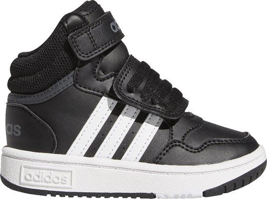 adidas Performance Hoops Mid Schoenen - Kinderen - Zwart - Maat 23
