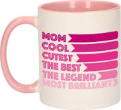 Bellatio Decorations Cadeau koffie/thee mok voor mama - lijstje beste mama - 300 ml - Moederdag