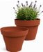 EDA Romeo Pot de fleurs / pot de plantes - 2x - plastique - terre cuite - D21 x H16 cm - intérieur et extérieur