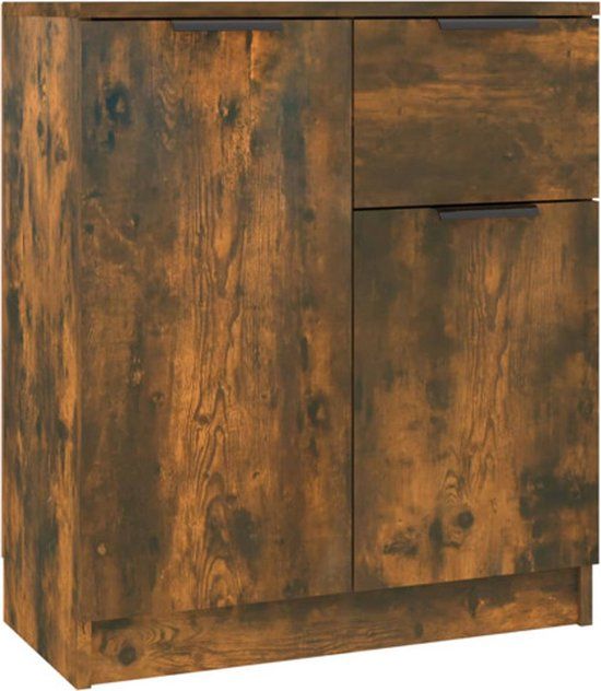 vidaXL Dressoir 60x30x70 cm bewerkt hout gerookt eikenkleurig