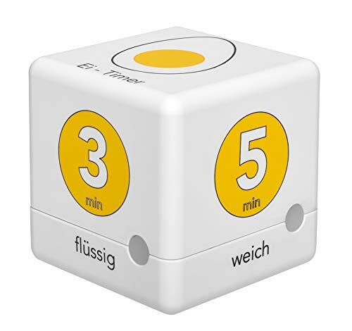 TFA Cube Digitale ei-timer, kunststof, wit/geel