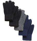 CeLaVi Handschuhe - Wolle/Nylon - 5er-Pack - Schwarz/Blau - 1-2 Jahre (80-92)
