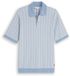 Tom Tailor Gebreid poloshirt met streepmotief - Maat XL - light blue white stripe