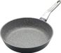 Aluminium kookpan met antiaanbaklaag, geschikt voor inductiekookplaten, hoogwaardige, krasbestendige kookpan met coating voor inductiekookplaten, grijs, diameter 23 cm