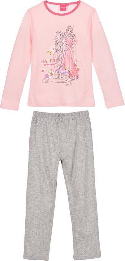 Disney Princess Pyjama - Lichtroze - Maat 98 - Lange Mouw - Meisjes