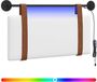 vidaXL Hangend hoofdbord met LED-verlichting Wit Antiek PU